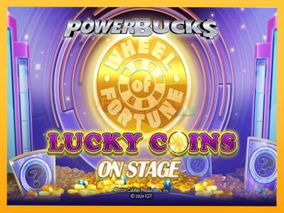 Sreća je na vašoj strani s uređajem PowerBucks Wheel of Fortune Lucky Coins On Stage